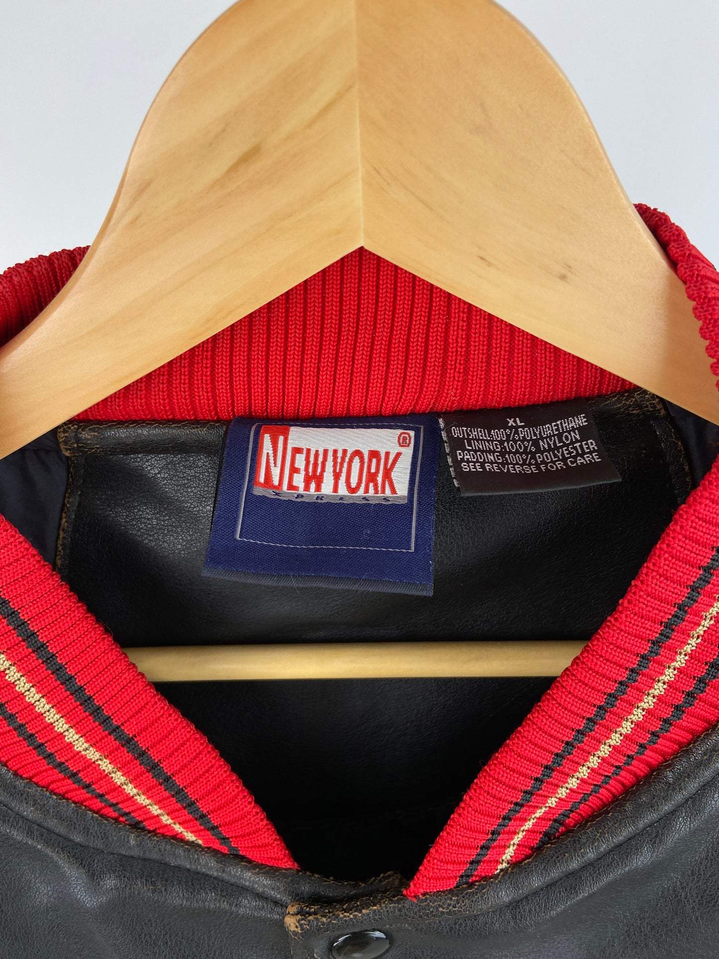 New York Basketball 90s Leather Bomber Jacket