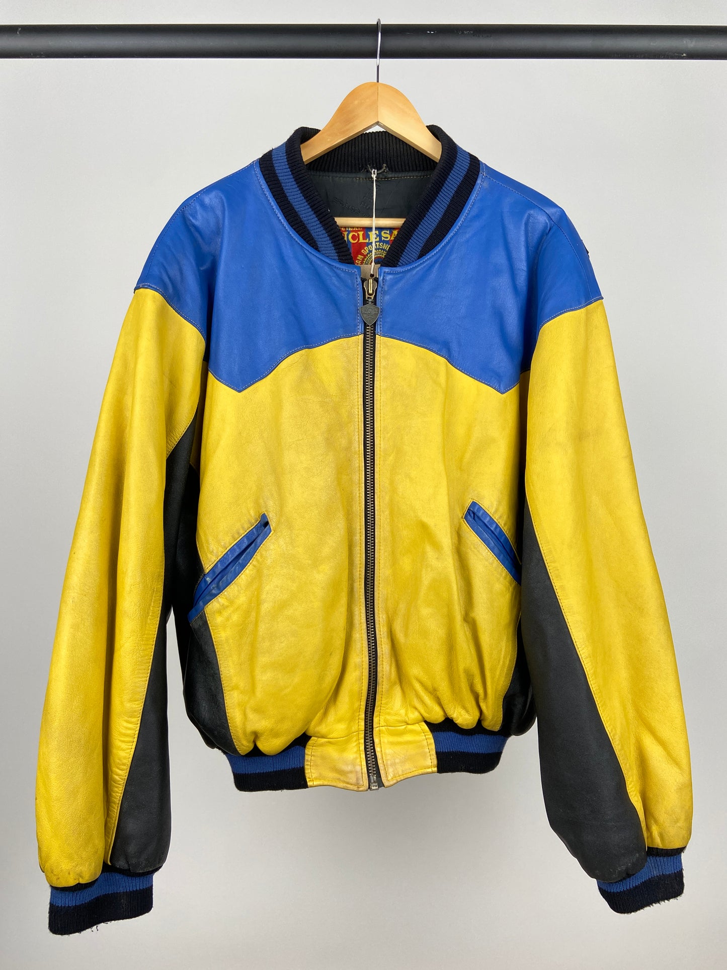 Uncle Sam 80s Leather Baseball Jacket
