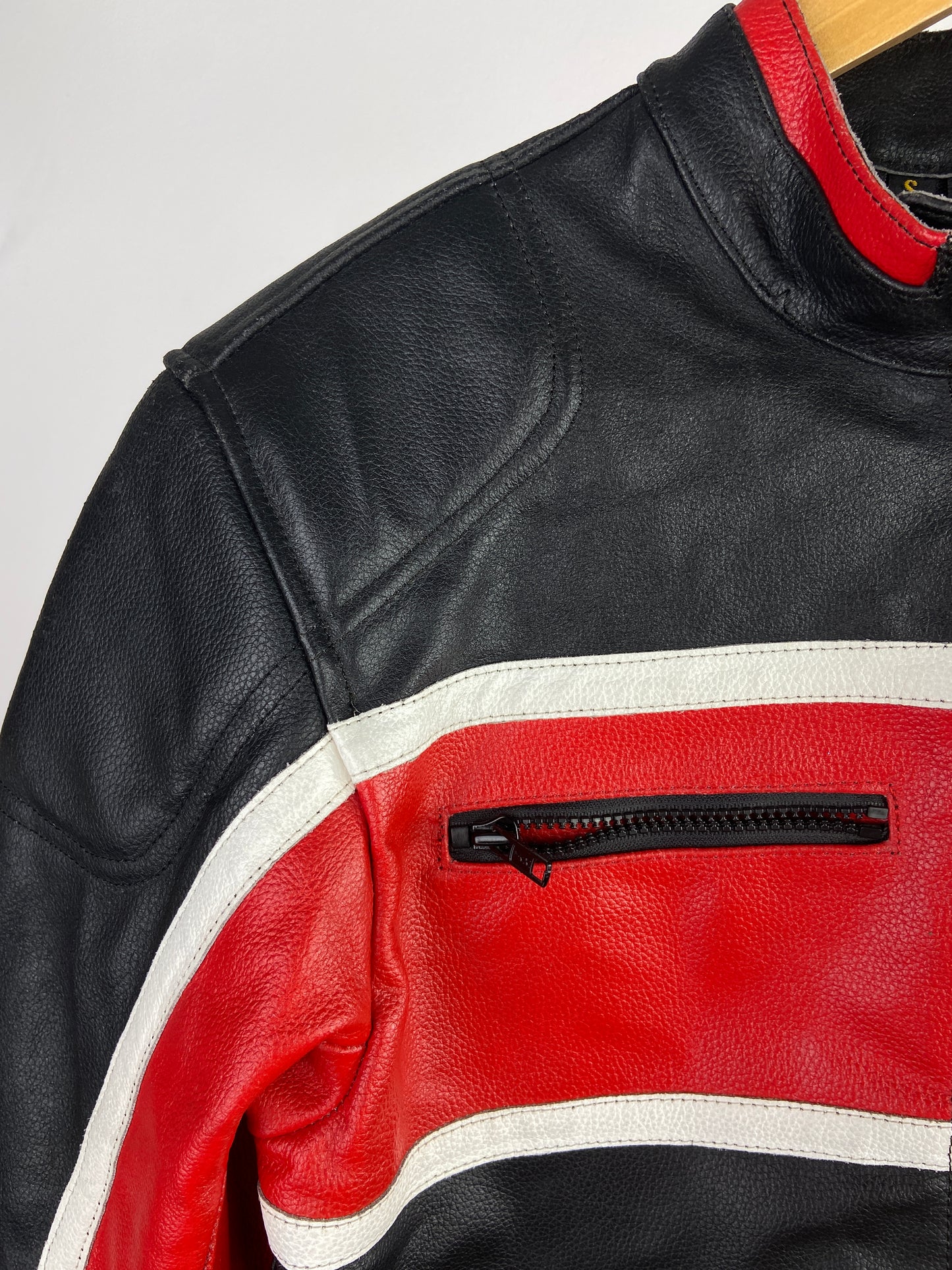 Unbranded 90s Leather Motorbike Jacket