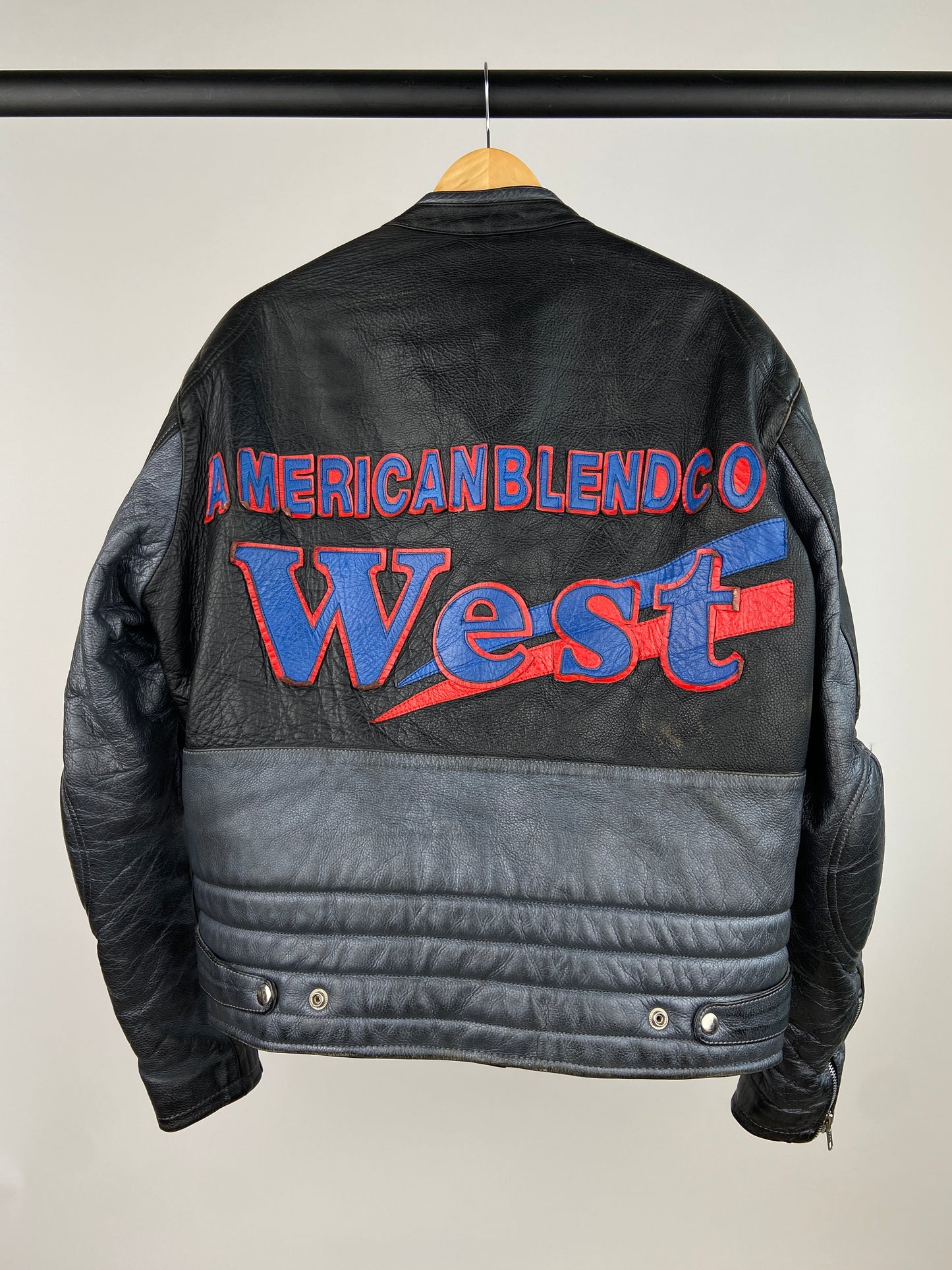 West American Blend 90s Leather Motorbike Jacket