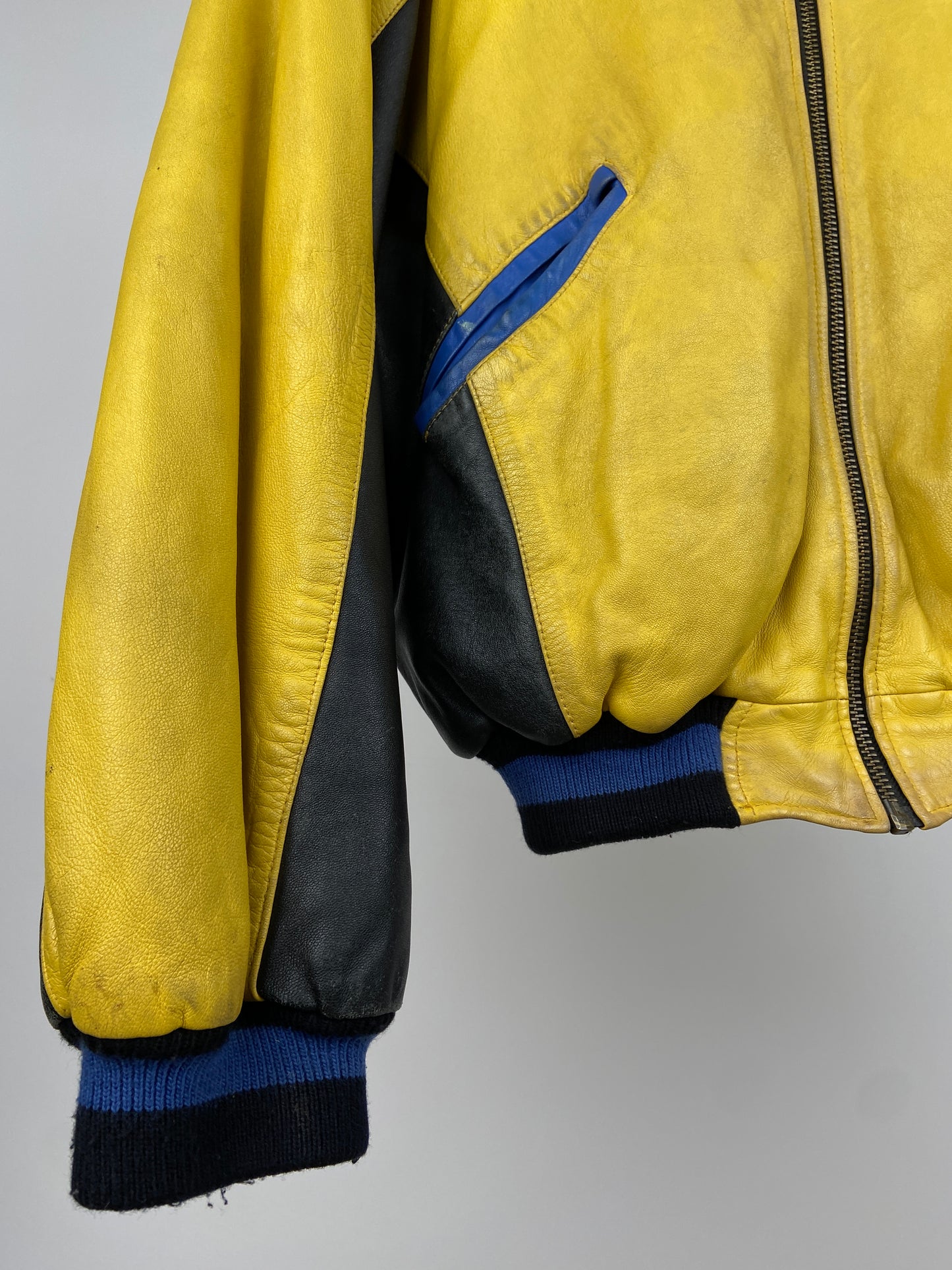 Uncle Sam 80s Leather Baseball Jacket