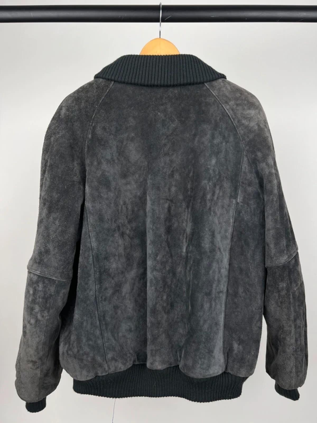 Vintage 80s suede fleece lined bomber jacket