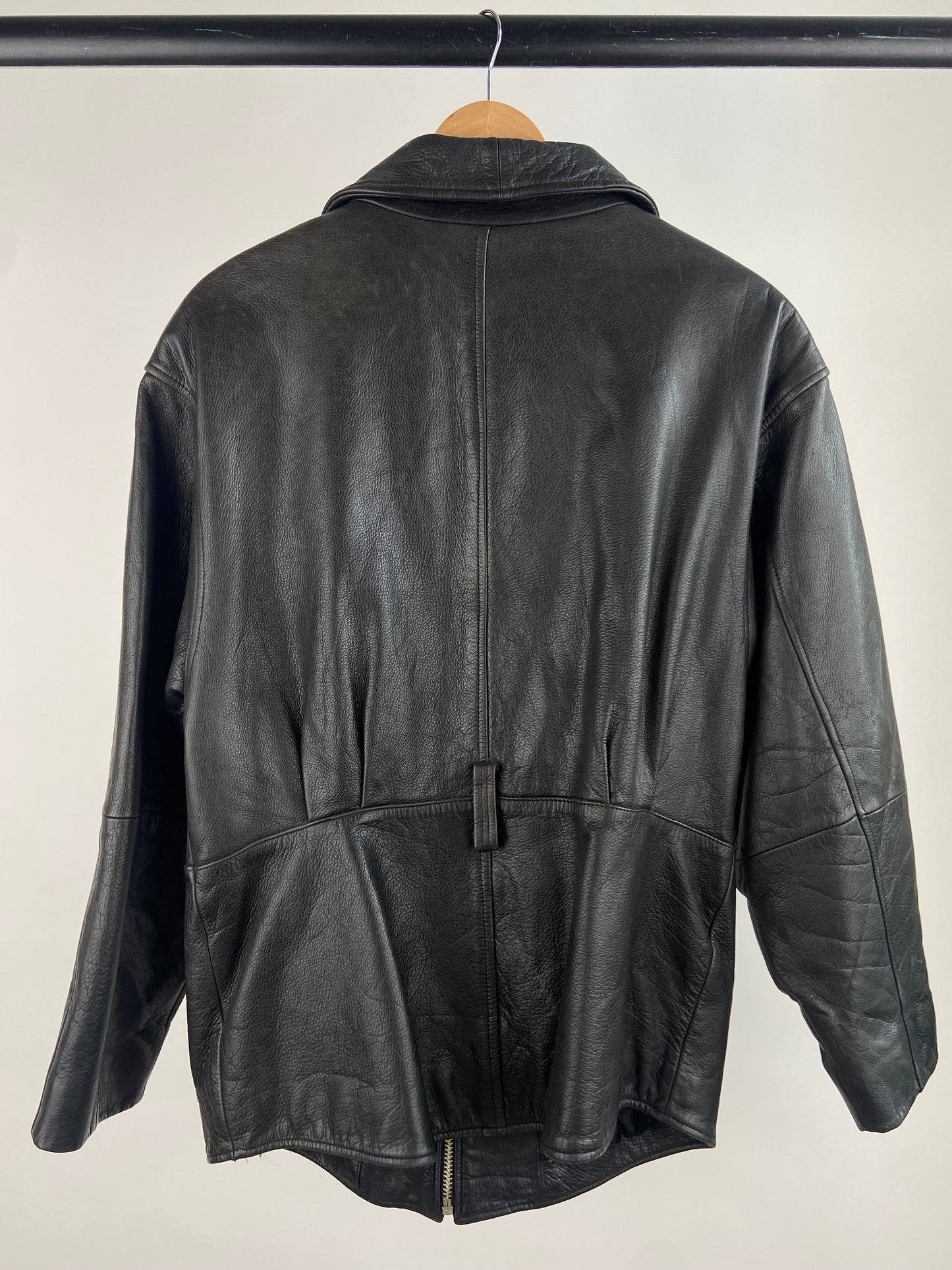 Vintage 90s Winlit Black Leather Jacket