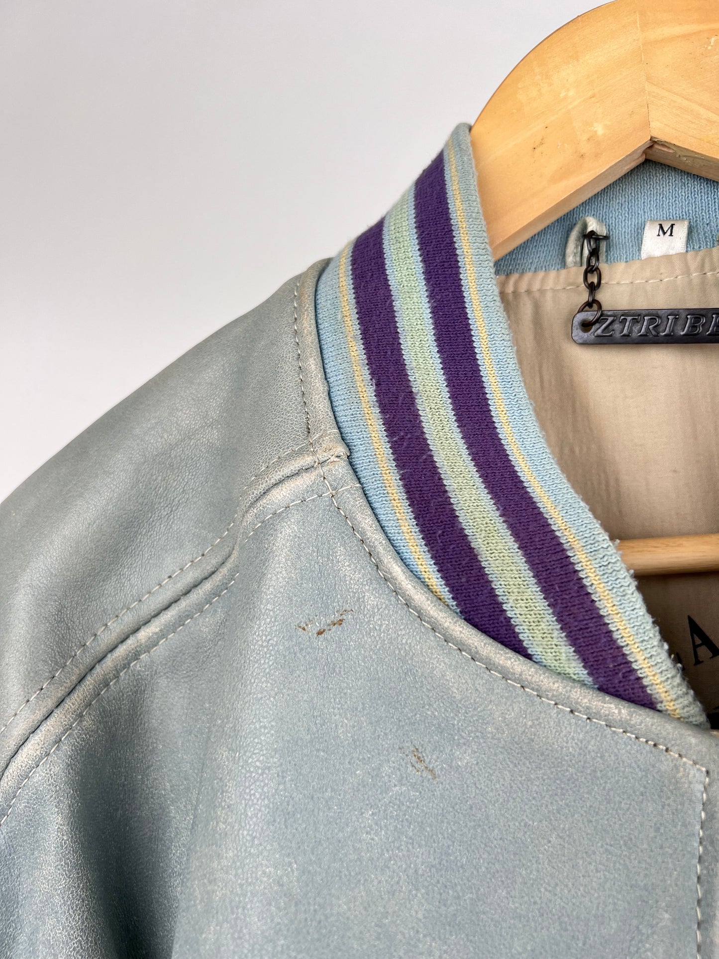 Ztribe 90s Leather Baseball Jacket