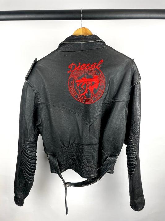 Vintage 90s Diesel Leather Biker Jacket