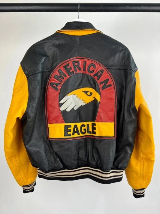 Vintage 90s American Eagle Leather Biker Jacket