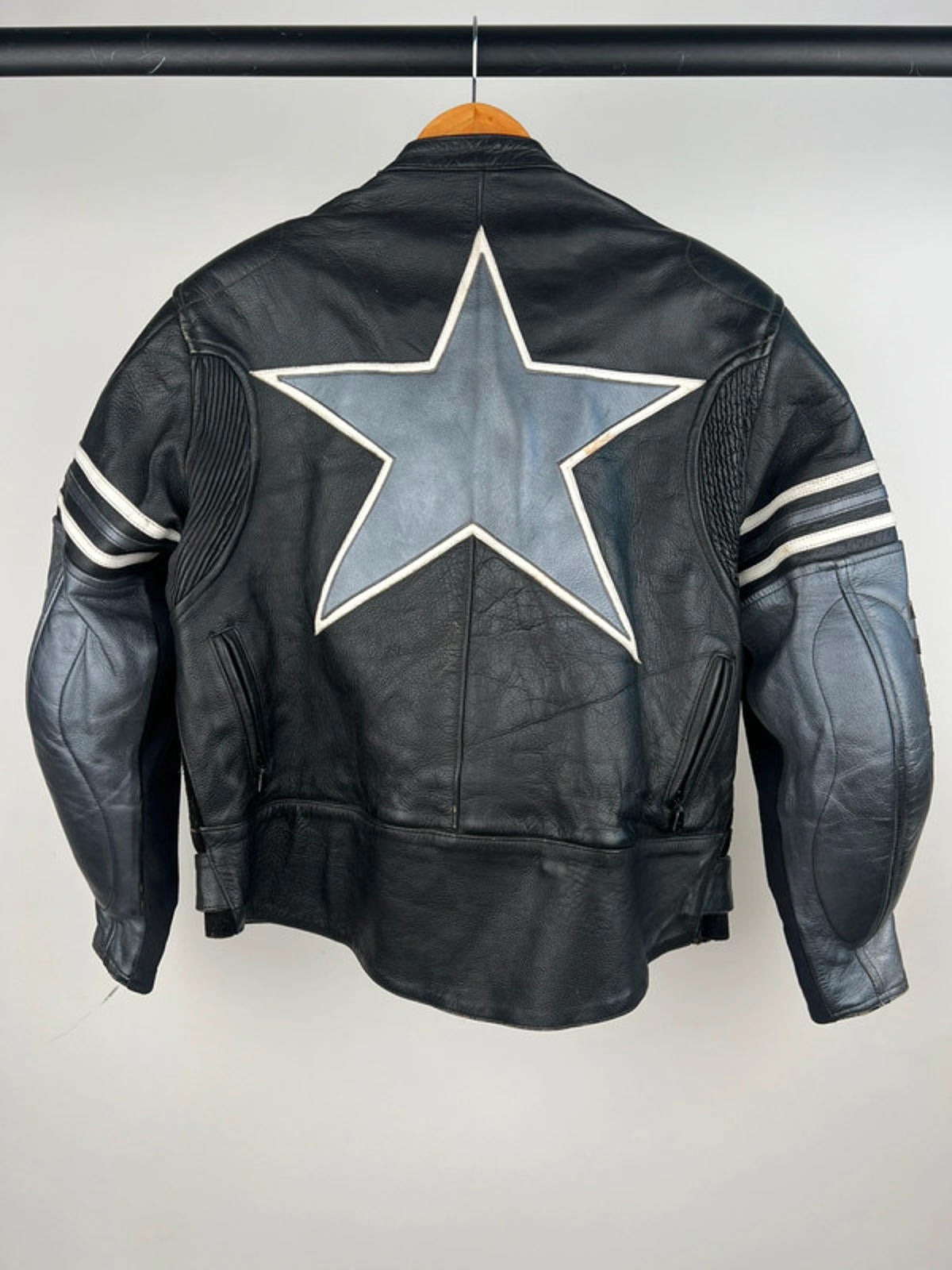 Vintage 90s Miline Star Leather Motobike Jacket