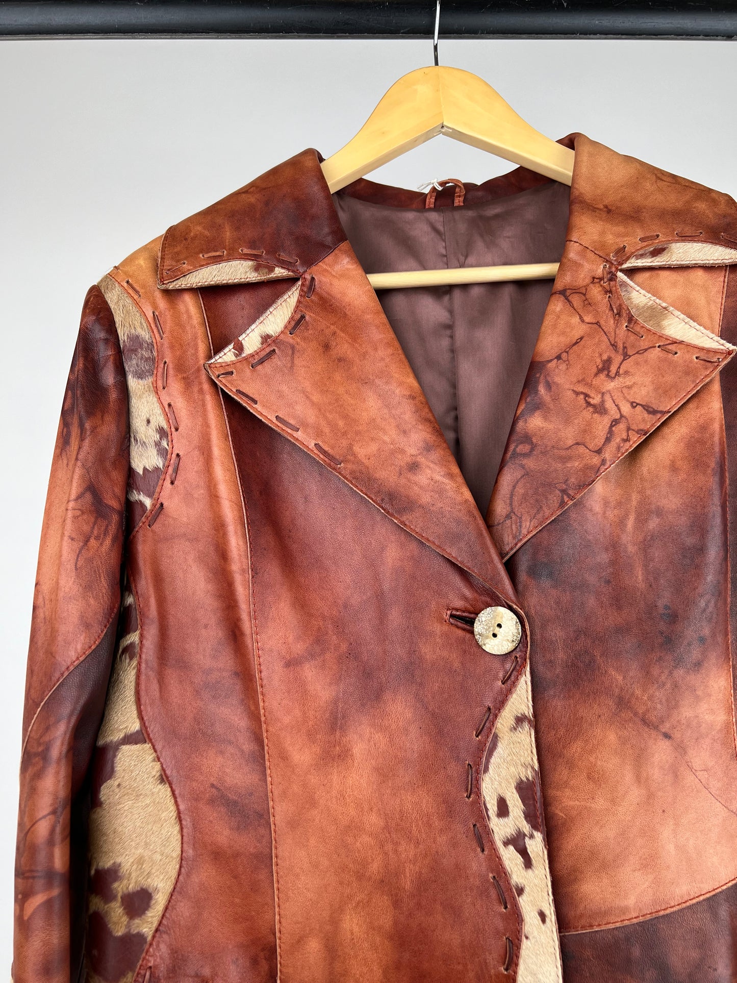 Vintage 90s Silvano Leather Coat