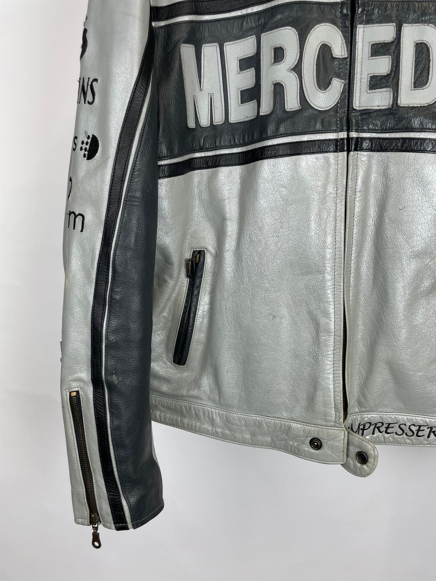 Mercedes Top Gear 90s Leather Motorbike Jacket