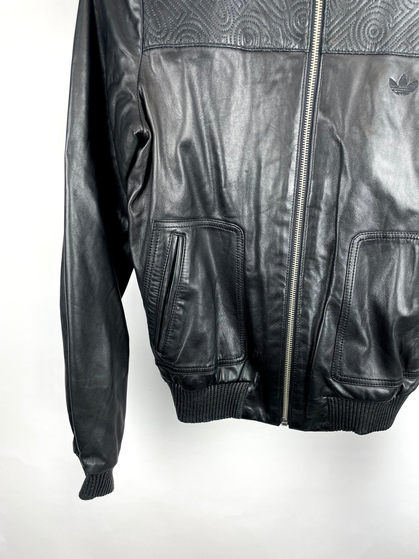 Vintage 90s Sample Adidas Leather Jacket