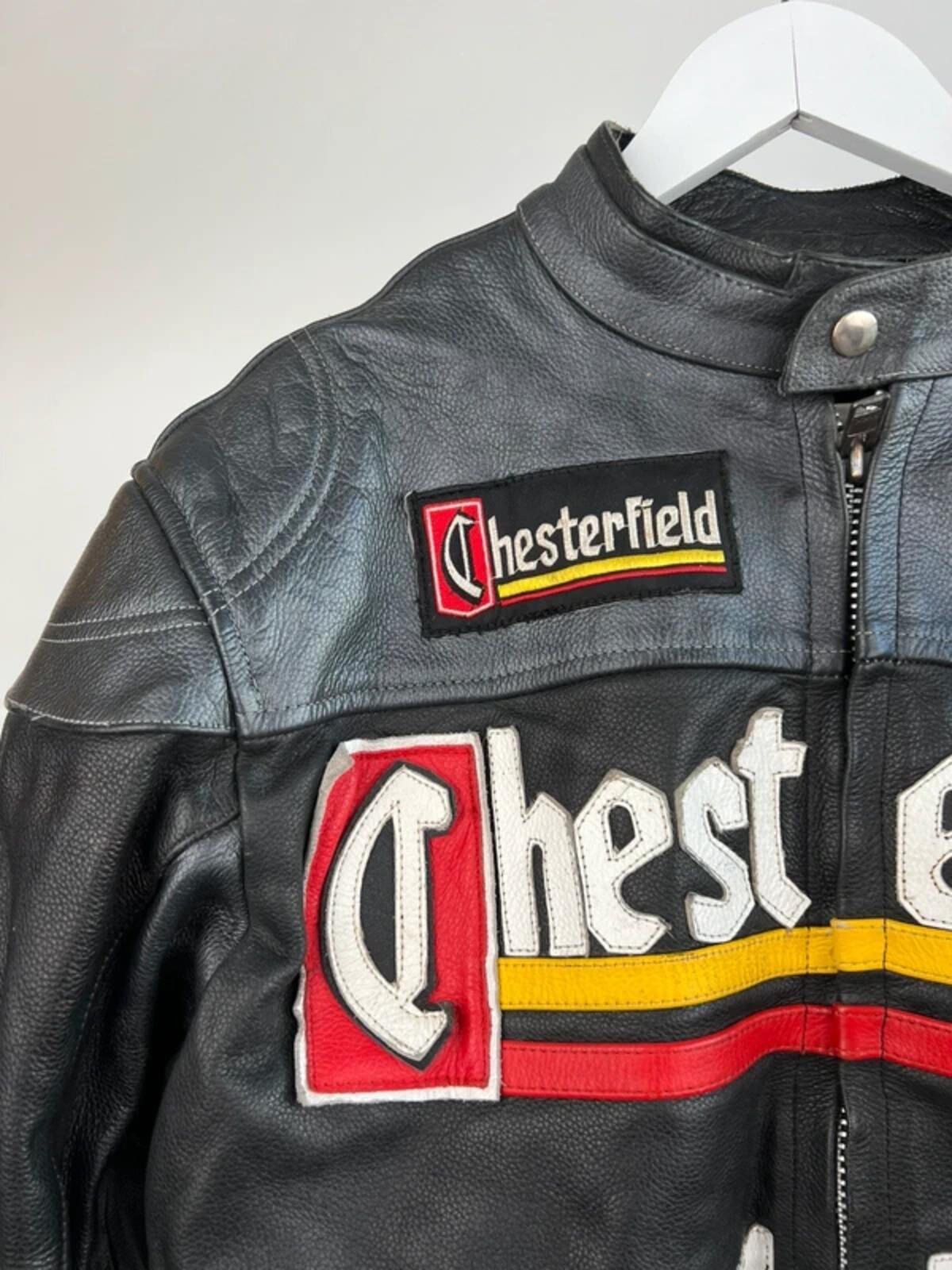Vintage 90s Chesterfield Leather Biker Jacket