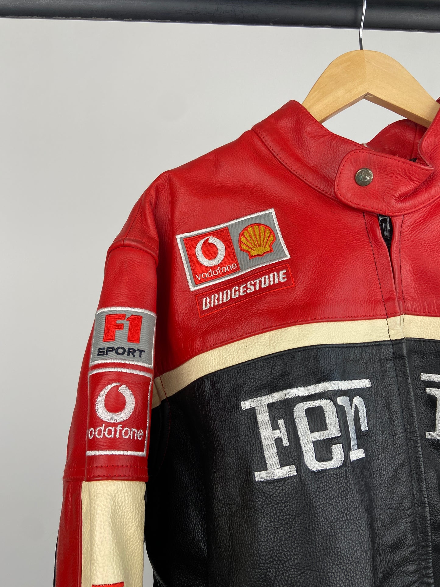 Ferrari Michael Schumacher 90s Leather Motorbike Jacket