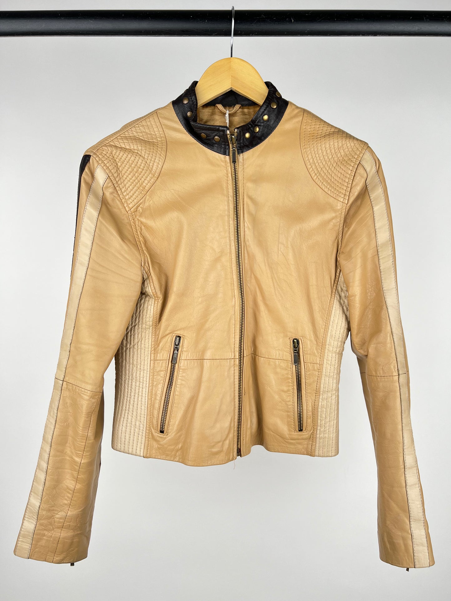 Vintage Dare Devil 90s Leather Biker Jacket