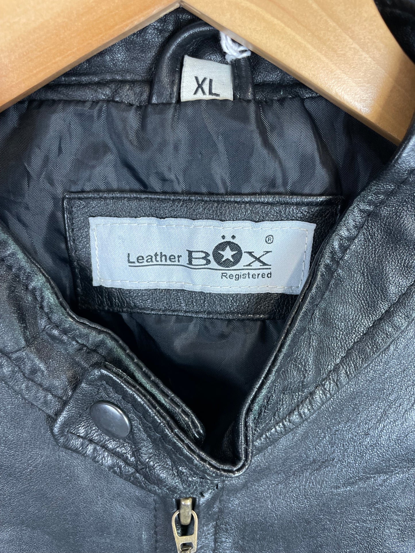 Vintage 90s LeatherBox Motorbike Jacket