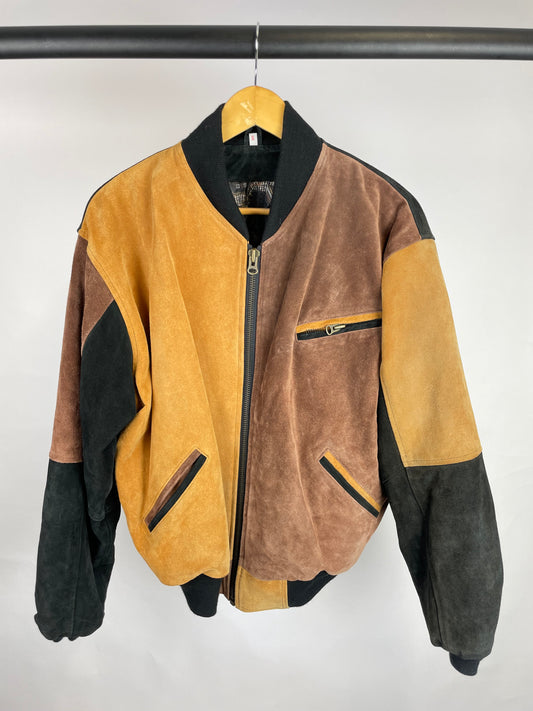 Vintage 90s Bomber Suede Jacket