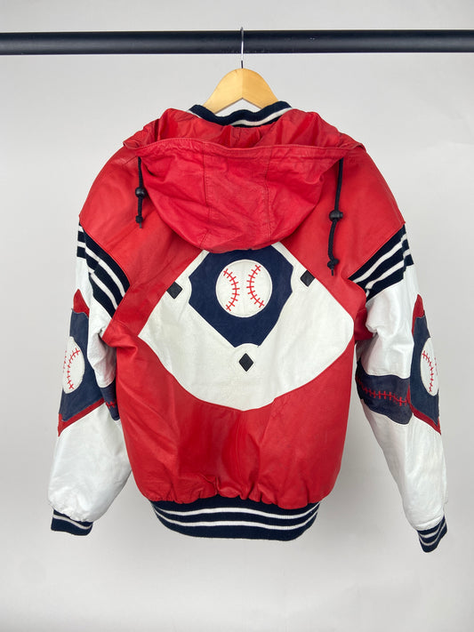 Michael Hoban 90s Baseball Leather Bomber Jacket