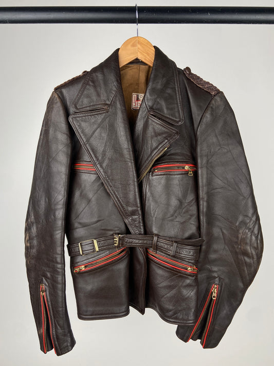 Vintage 50s Haelson Leather Motorcycle Jacket