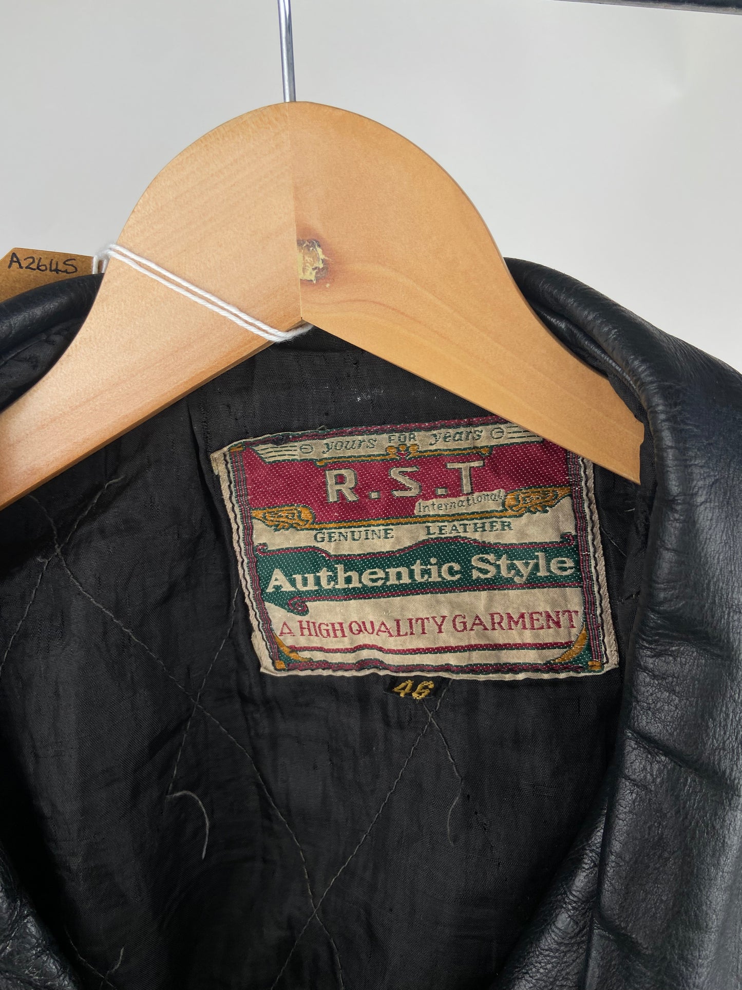 Vintage 80s RST Classic Black Leather Biker Jacket