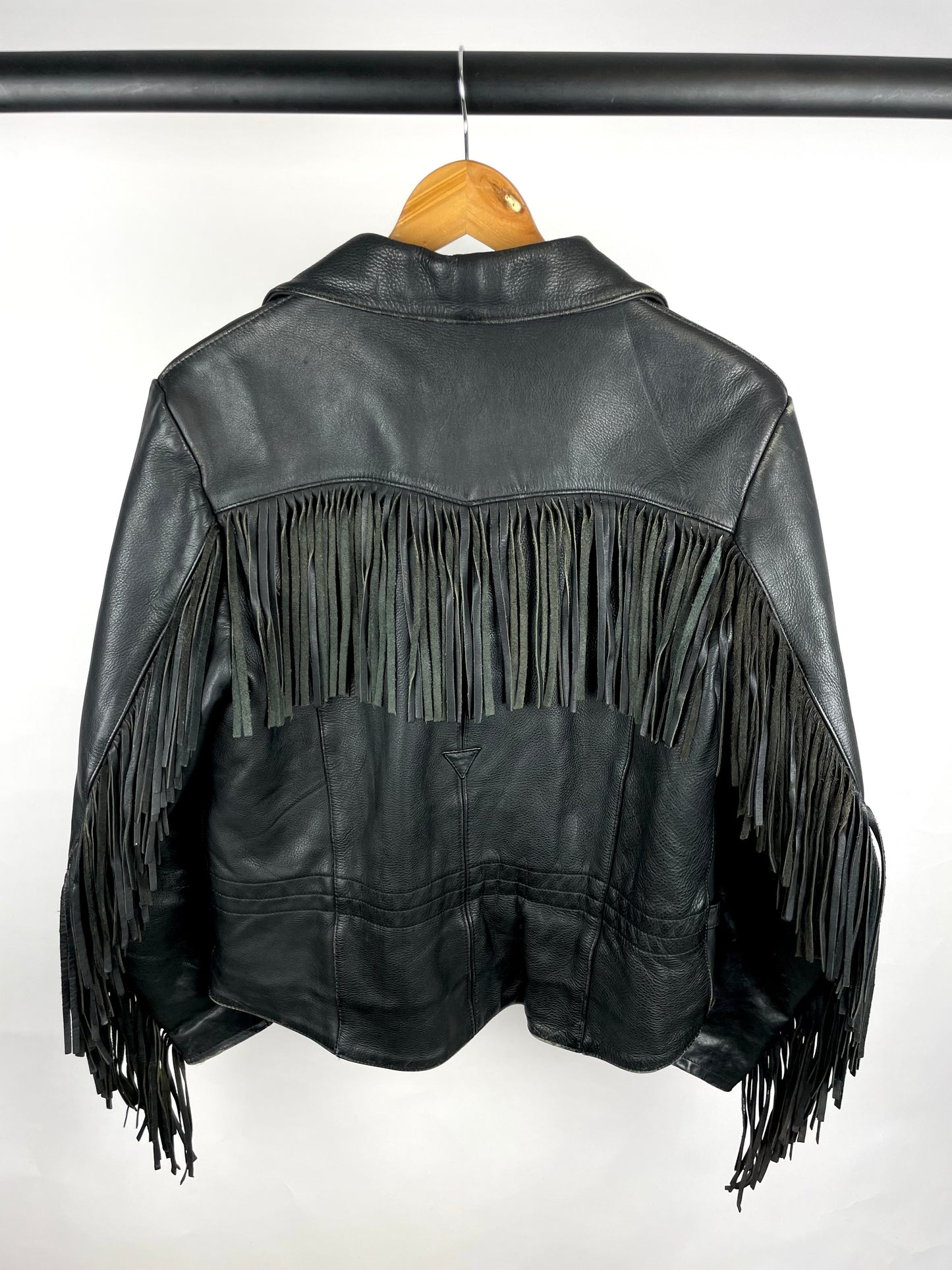 Vintage 90s Harley Davidson Tassel Leather Jacket