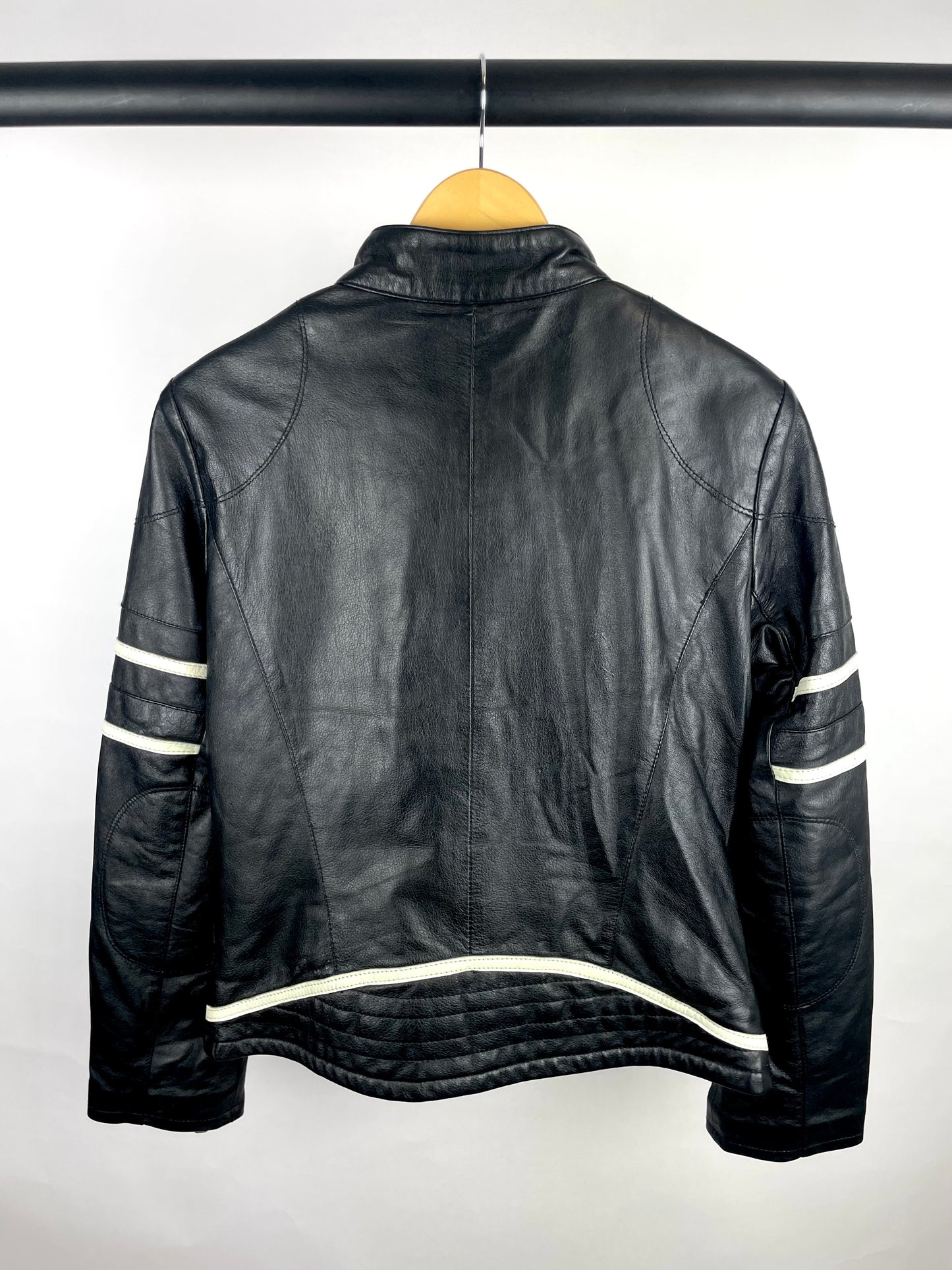 Vintage 90s TRF 32 Leather Biker Jacket