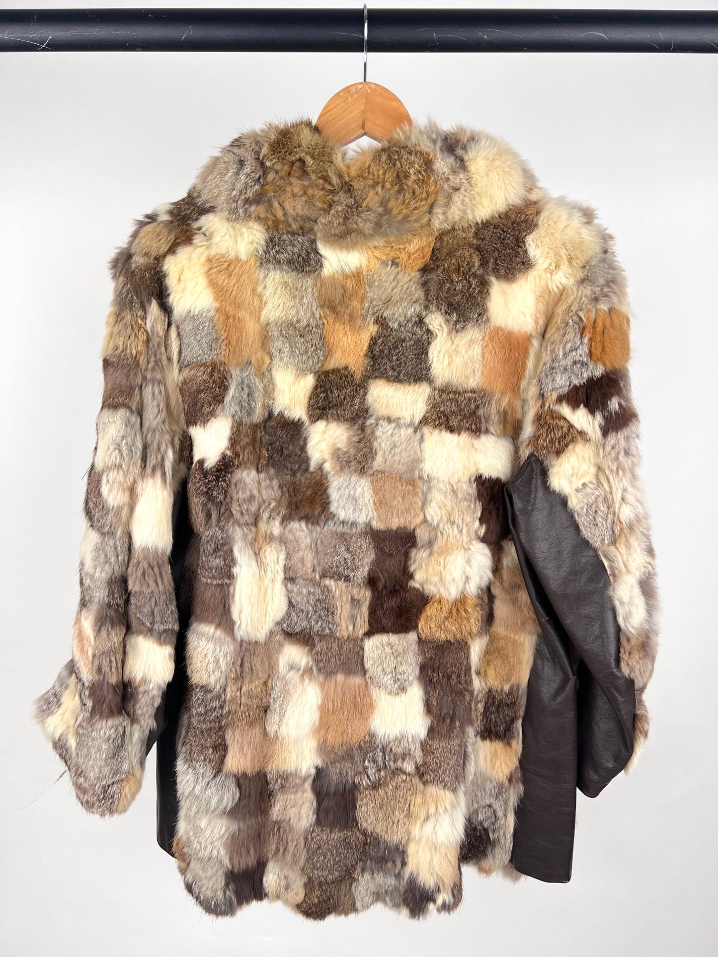 Vintage 70s Fur Patchwork Jacket