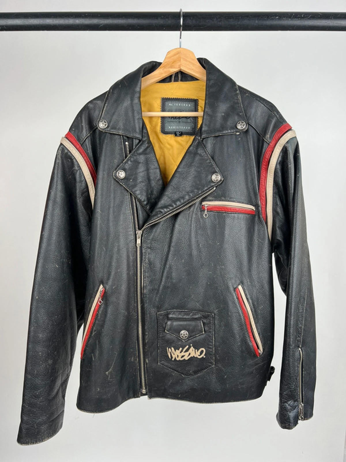 Vintage 90s Mossimo Leather Biker Jacket