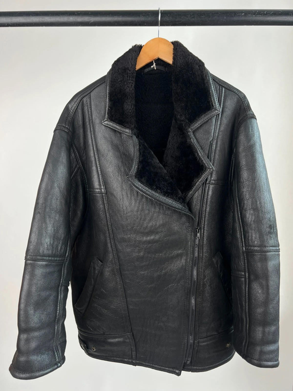 Vintage 80s Aviator Flying Leather Jacket