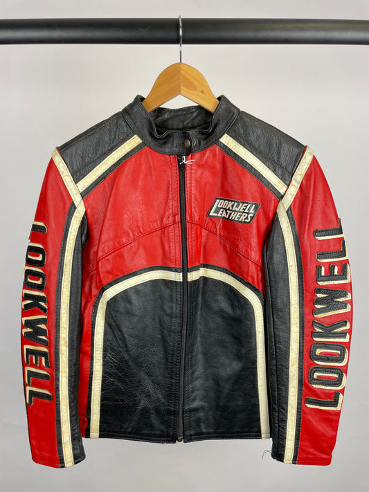 Vintage 90s Lookwell Leathers Motorbike Jacket