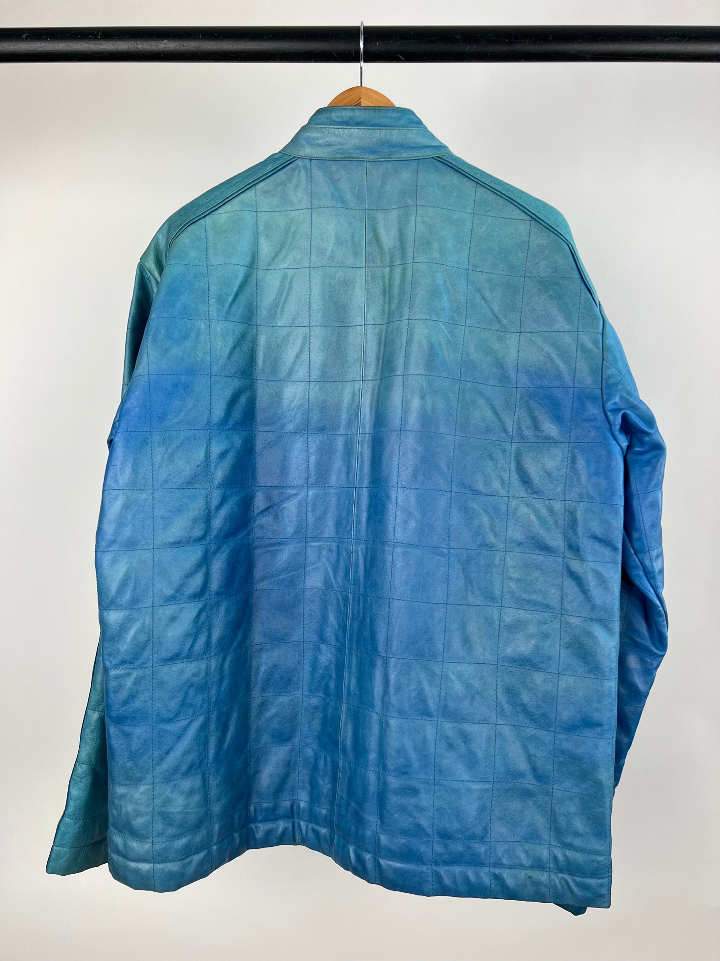 Vintage Adidas 90s Leather Racer Jacket