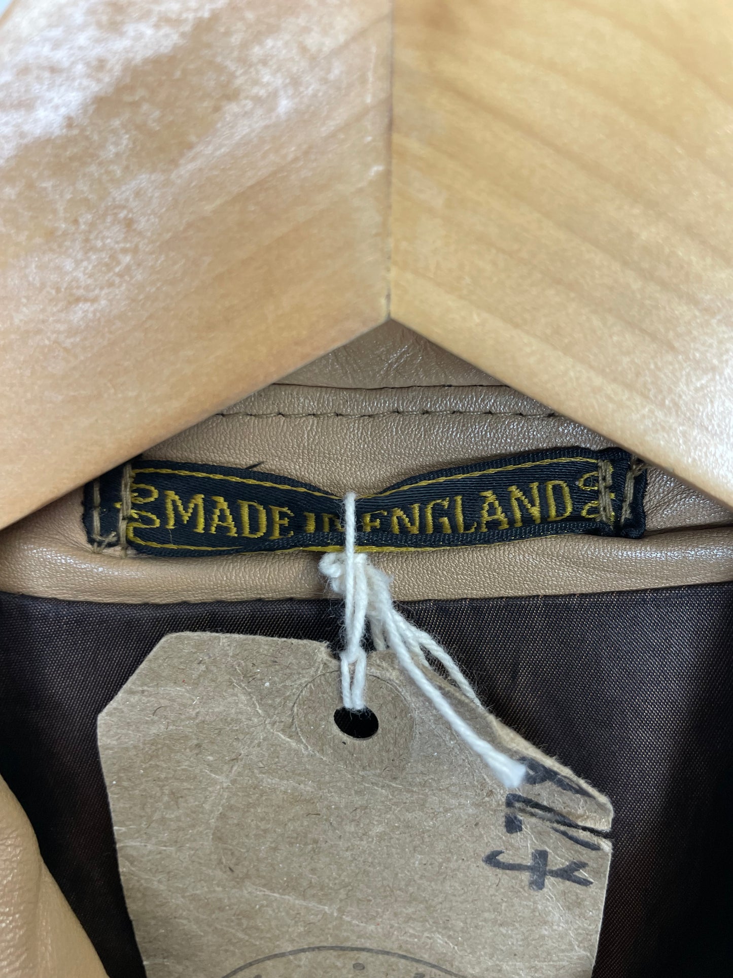 Vintage 90s Made In England Leather Jacket
