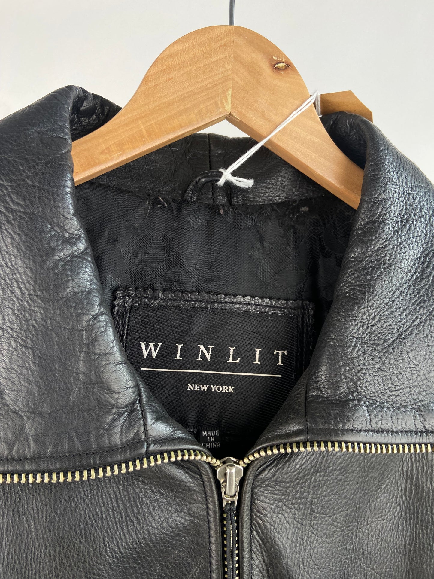 Vintage 90s Winlit Black Leather Jacket