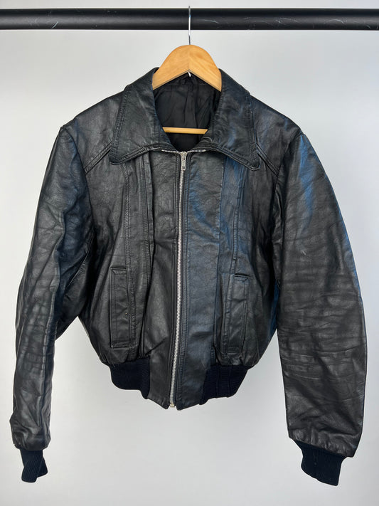 Vintage 70s Leather Bomber Jacket