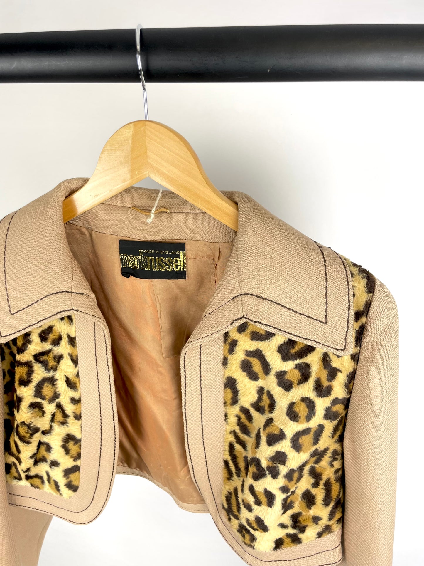 Rare Vintage 60s Bolero Leopard Print Jacket