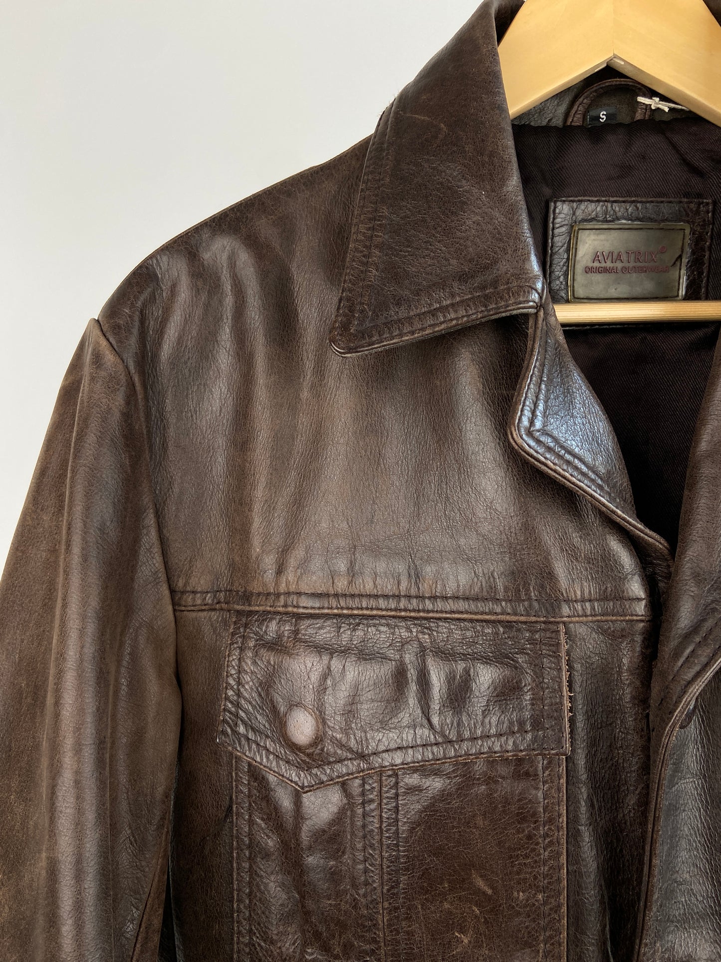 Vintage Aviatrix Brown Leather Jacket