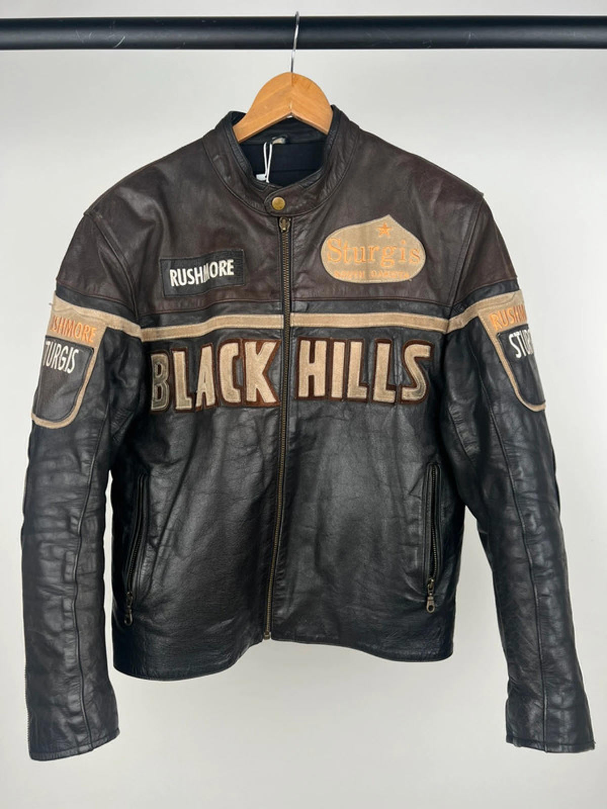 Vintage 90s Blackhills Leather Motorbike Jacket