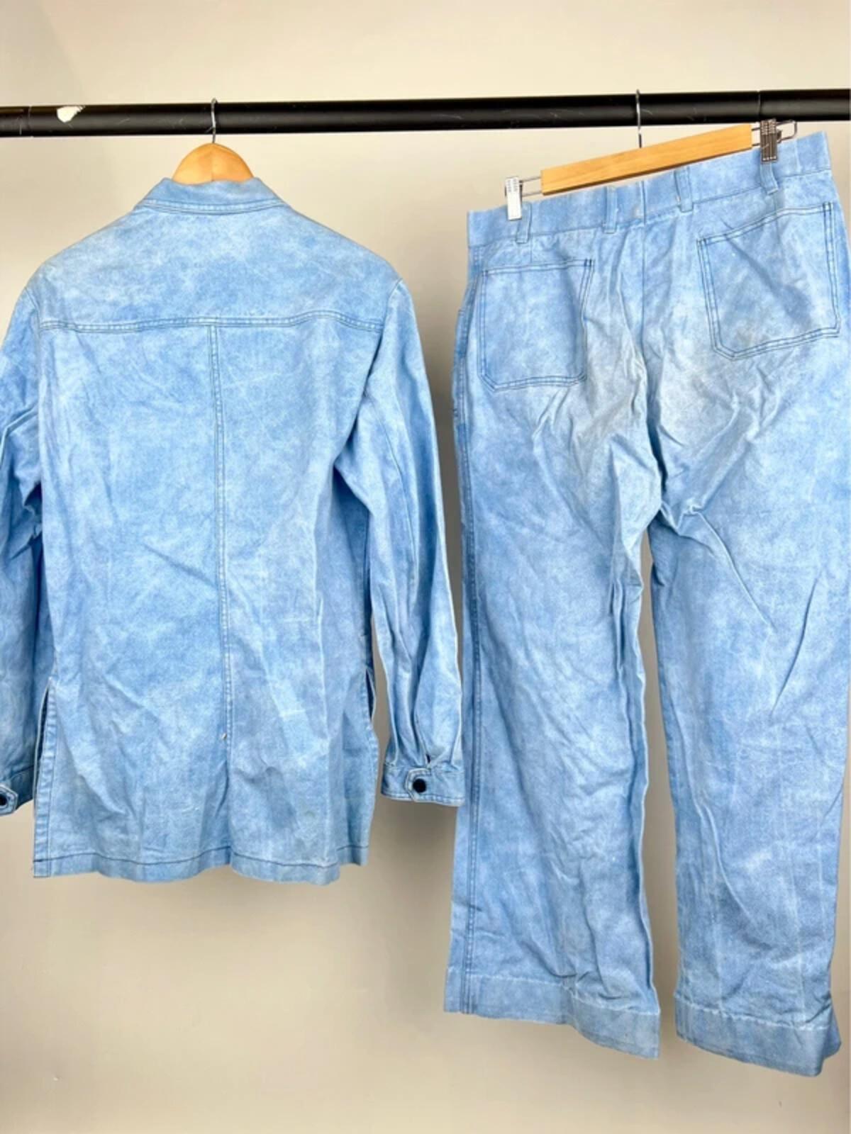 Vintage 70s Austin Reed Denim Safari Suit