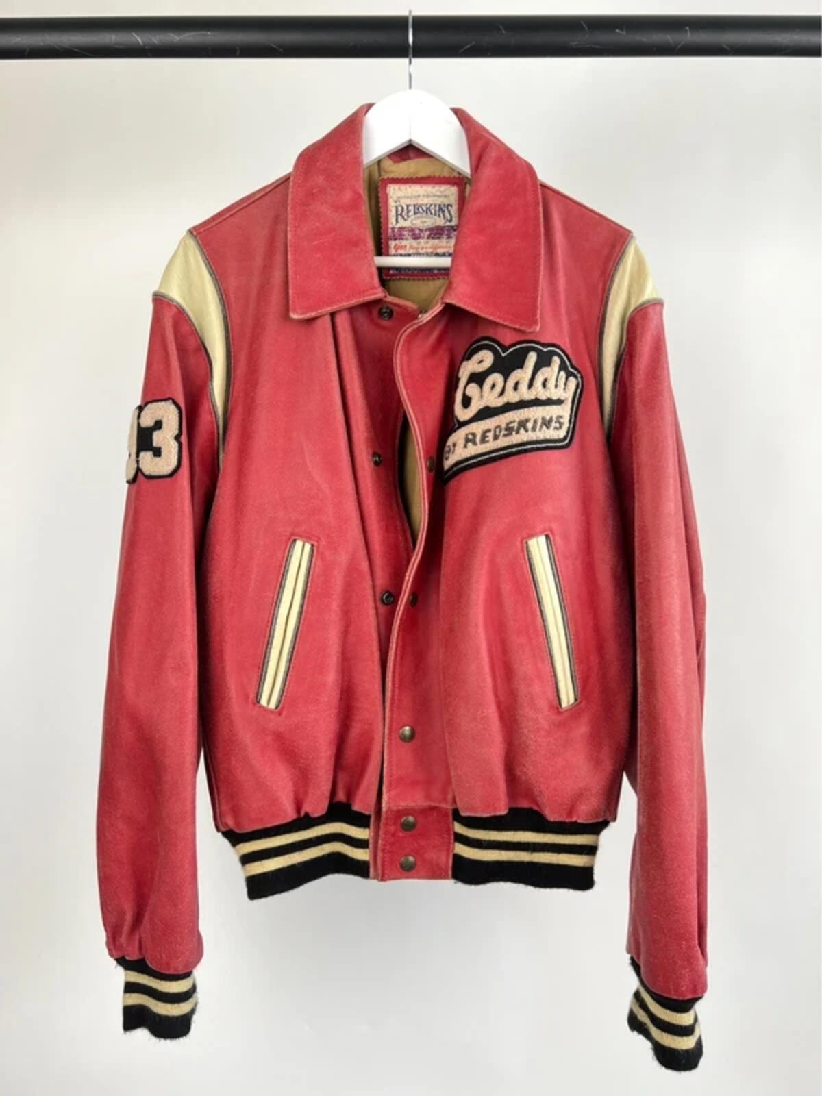 Vintage 80s Redskins Leather Varsity Jacket