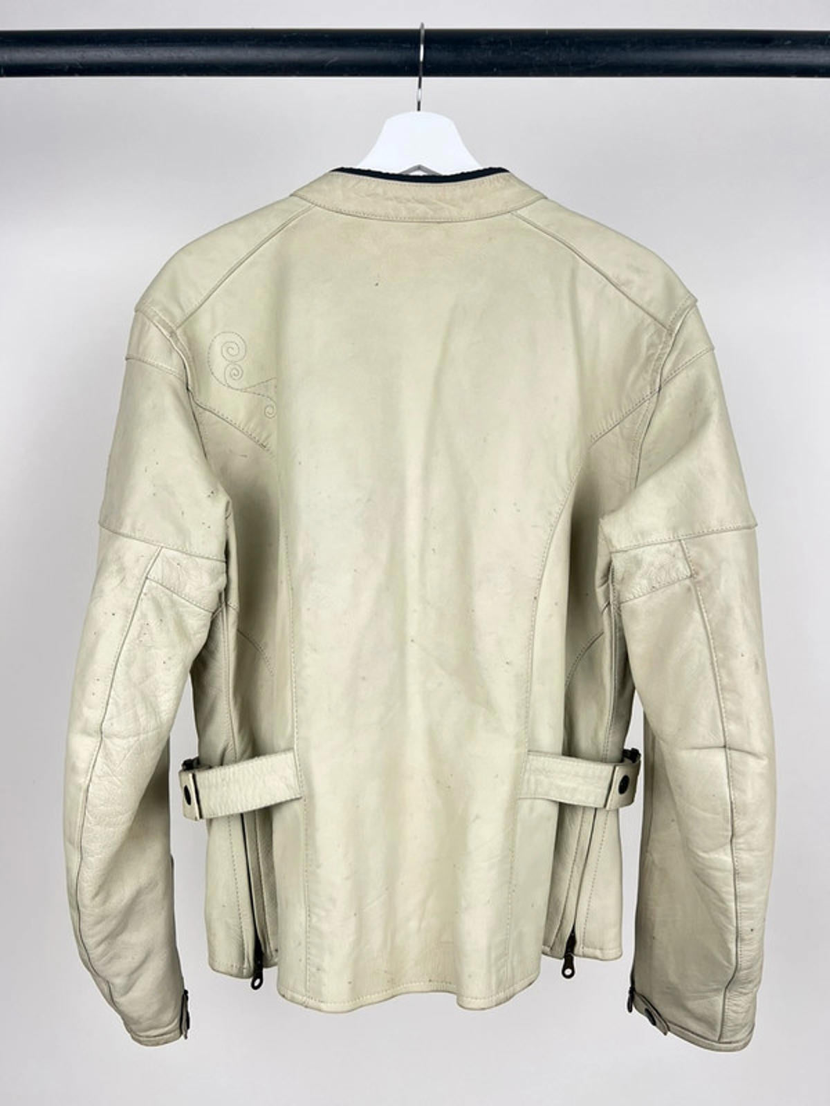 Vintage 90s Frank Thomas Leather Motorbike Jacket