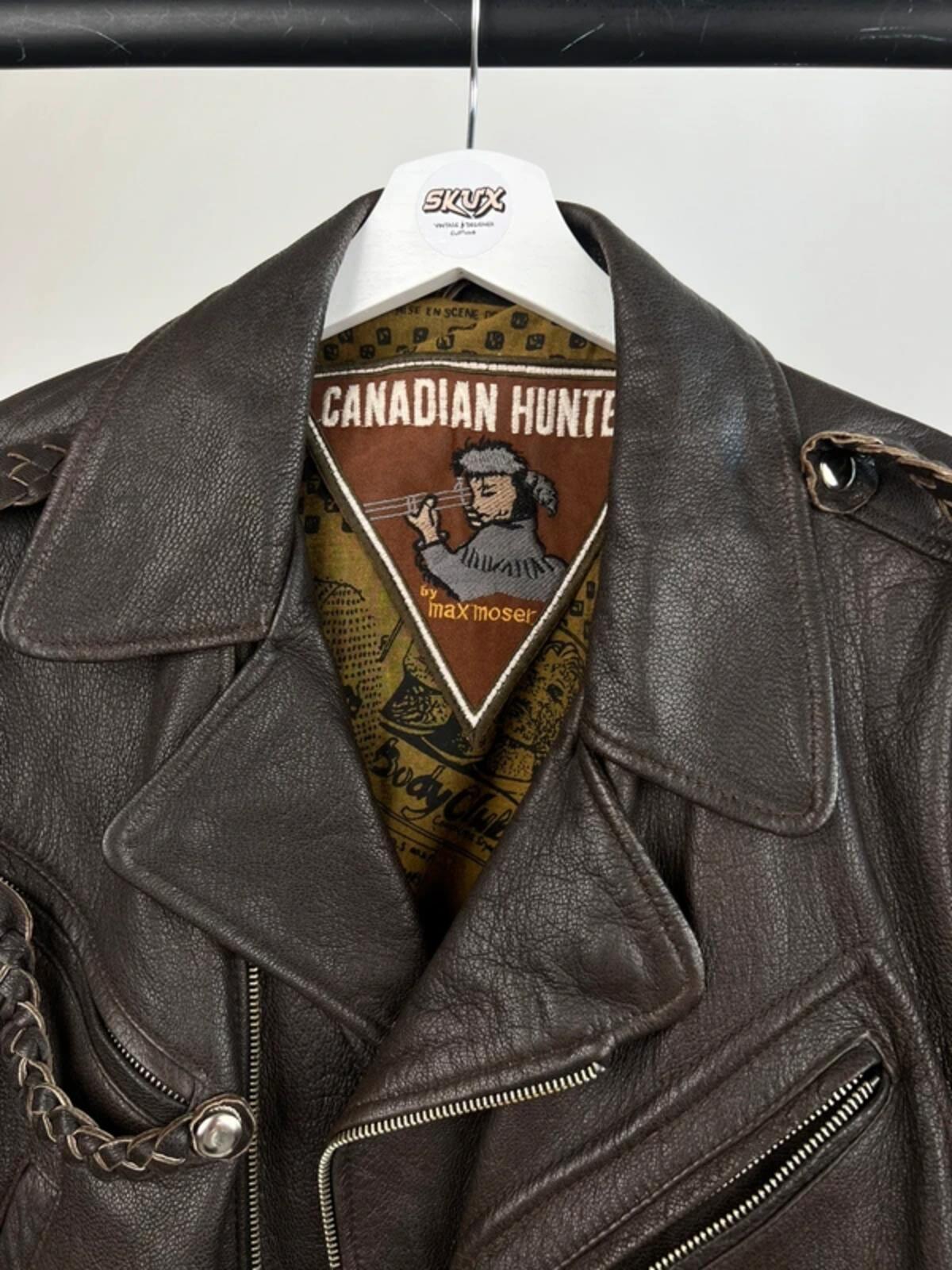 Vintage 90s Max Moser Cropped Leather Biker Jacket