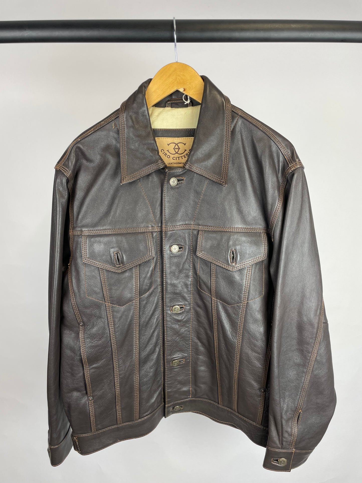 Vintage 90s Ciro Cittero Leather Jacket