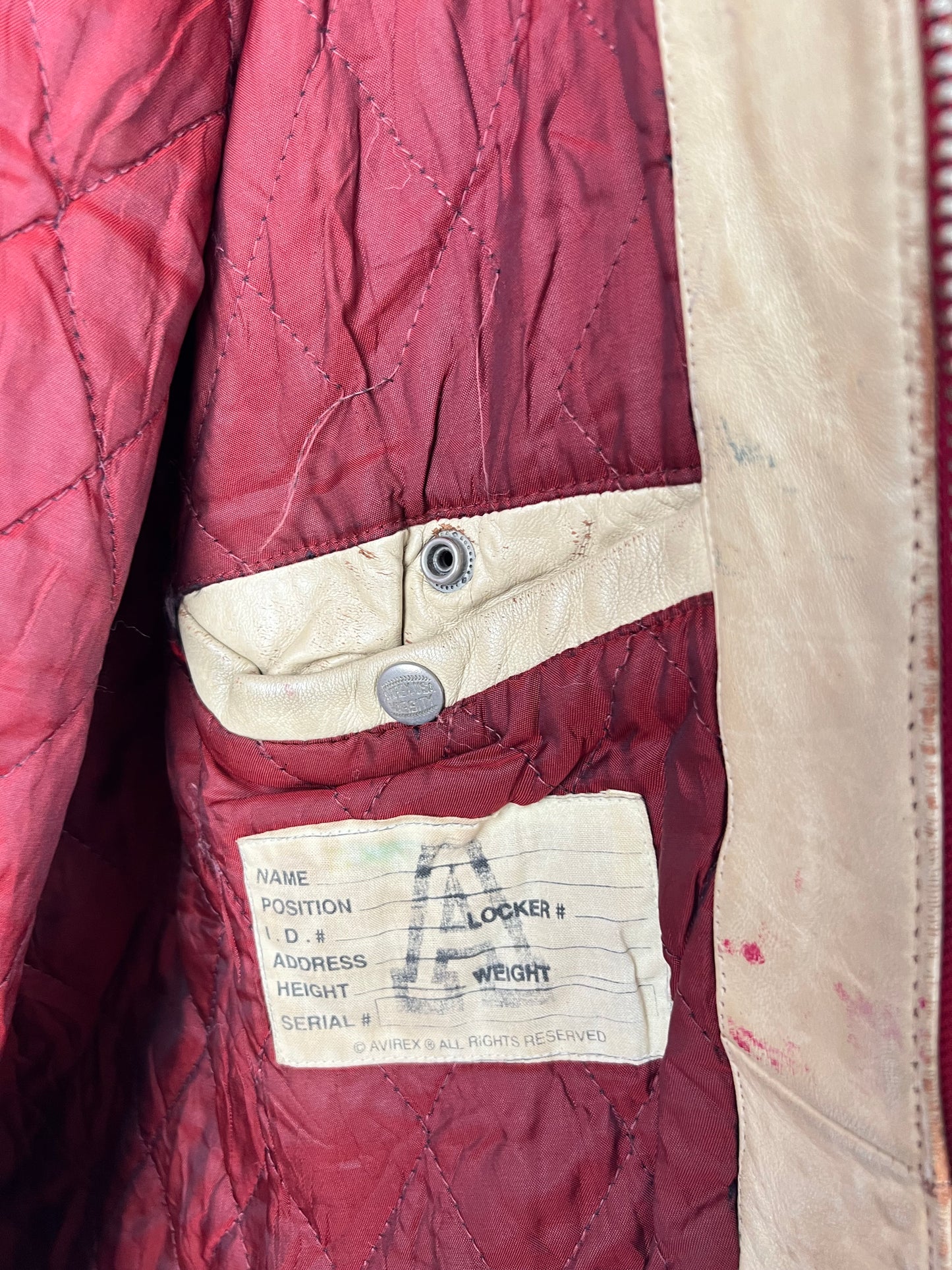 Vintage Avirex 90s Leather Varsity Jacket