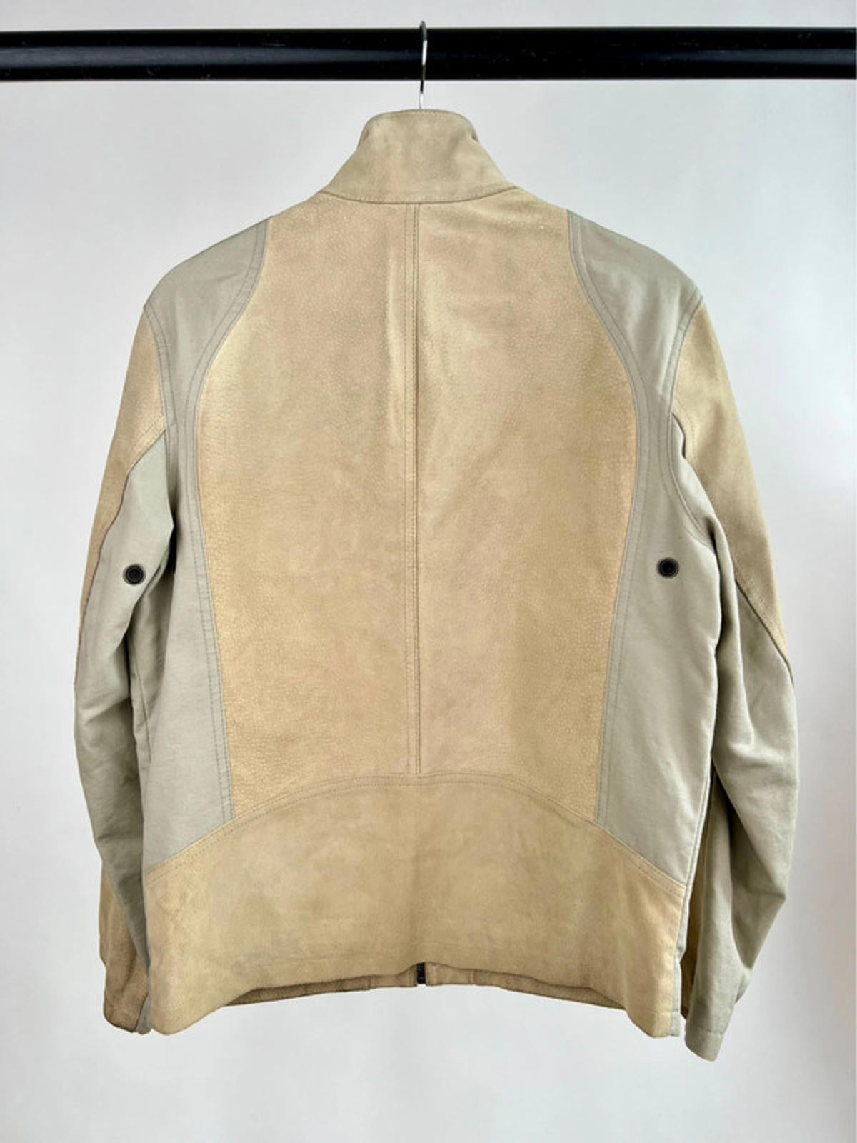 Vintage 90s Two Tone Suede Biker Jacket