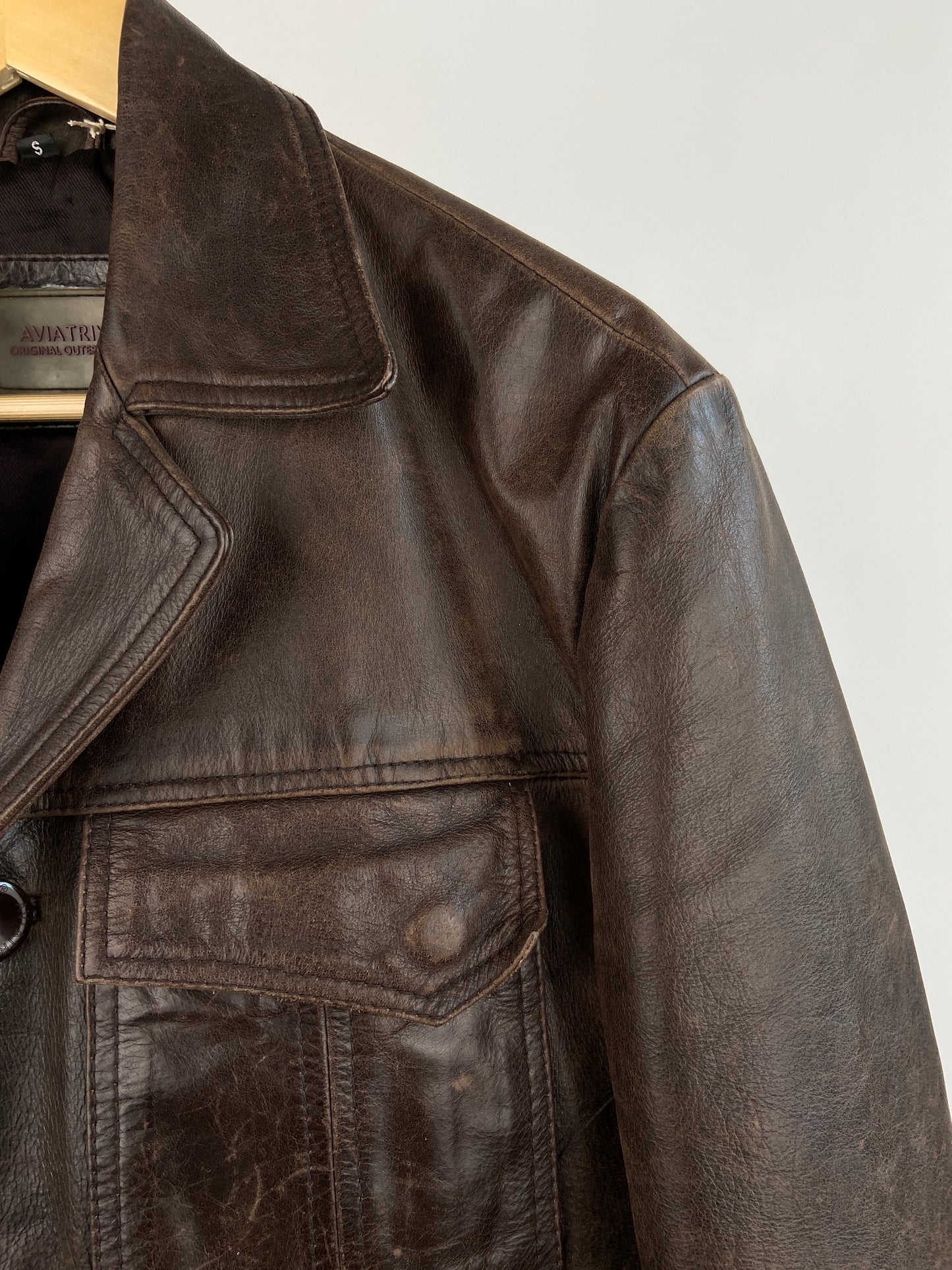 Vintage Aviatrix Brown Leather Jacket