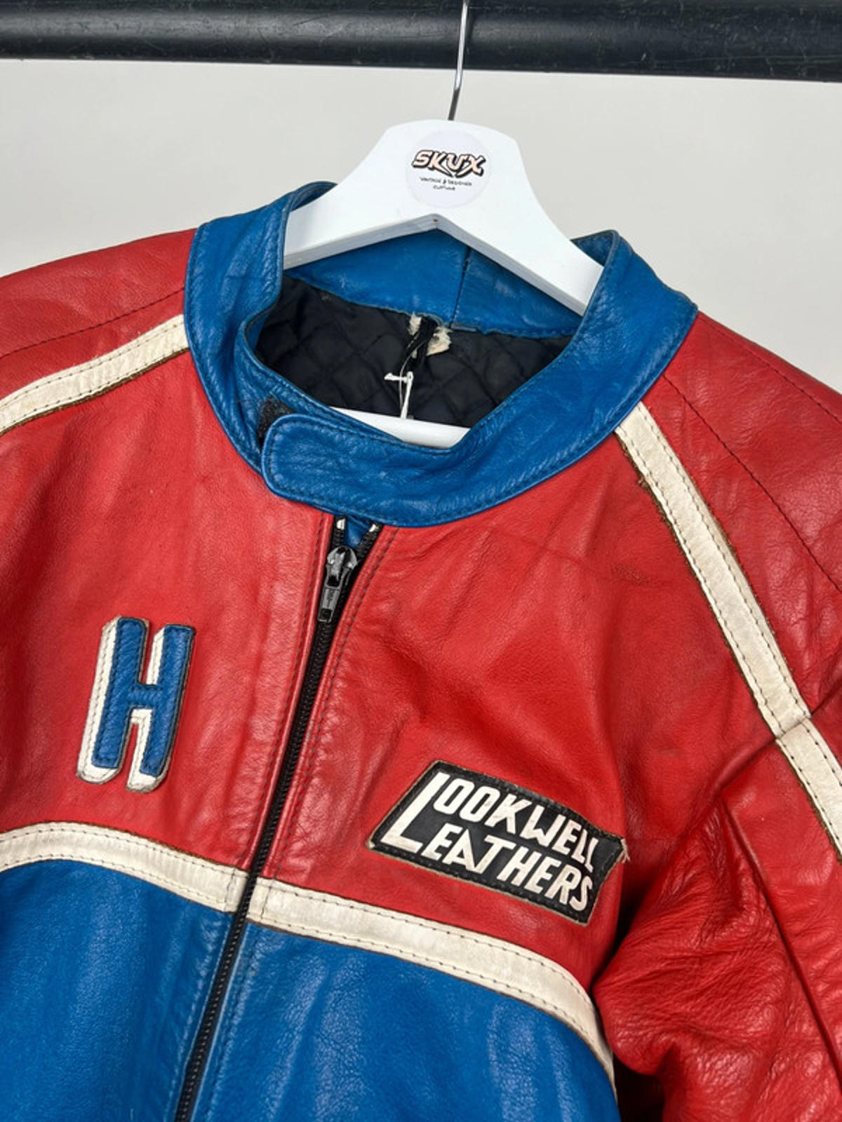 Vintage 90s Lookwell Leathers Motorbike Jacket