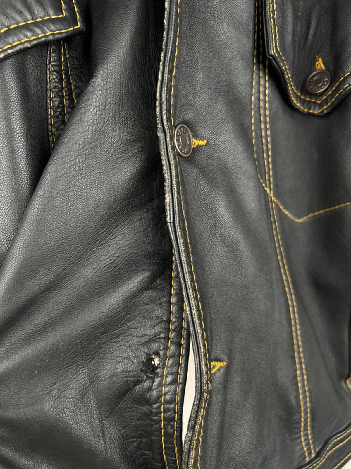 Vintage 90s Diesel Leather Trucker Jacket