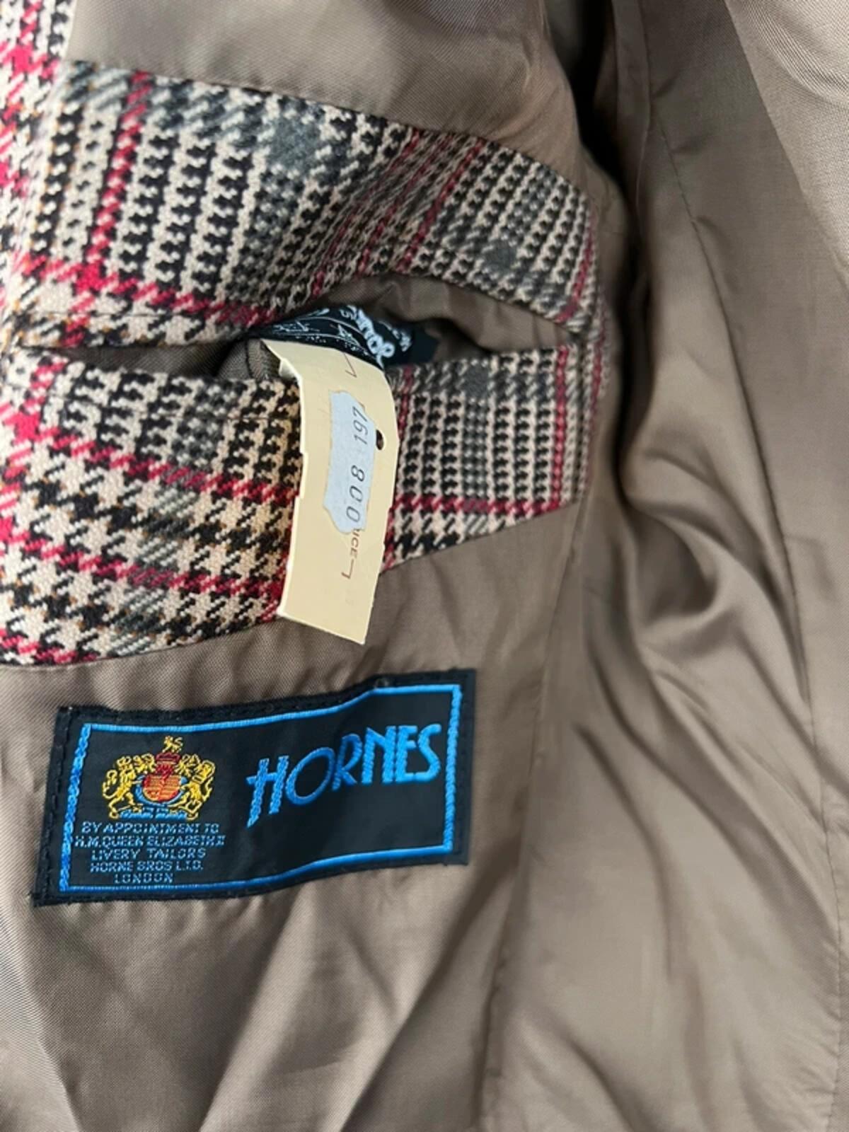 Vintage 70s Hornes Check Tweed Suit