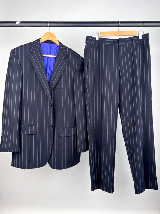 Vintage 90s Device Italian Pin Striped Suit