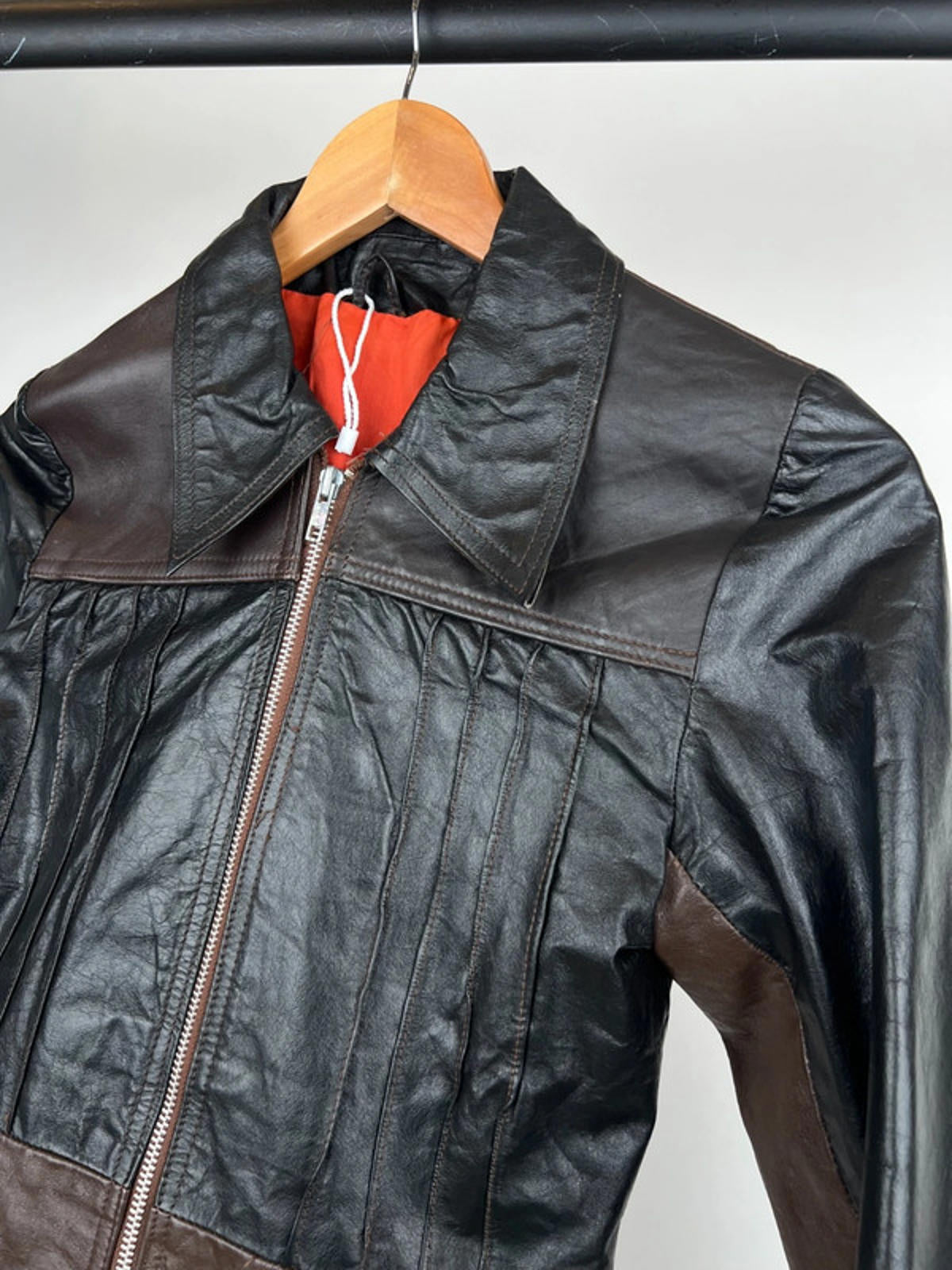 Vintage 90s Patchwork Leather Jacket