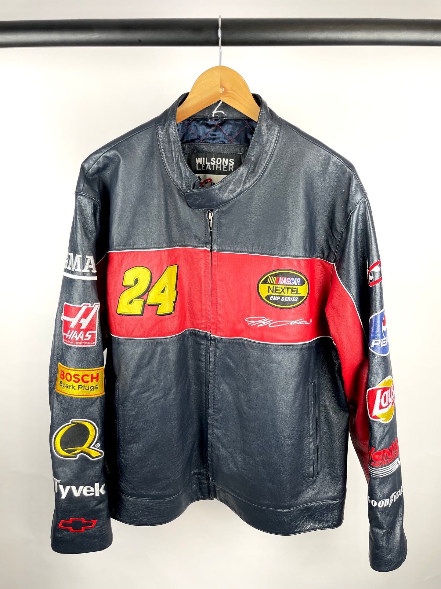 Vintage 90s Wilson Leather Motorbike Jacket