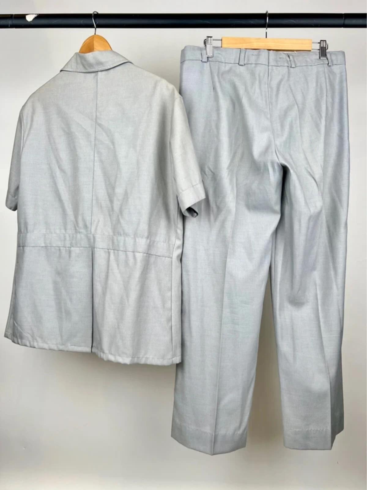 Vintage 70s Italian Short Sleeve Safari Suit
